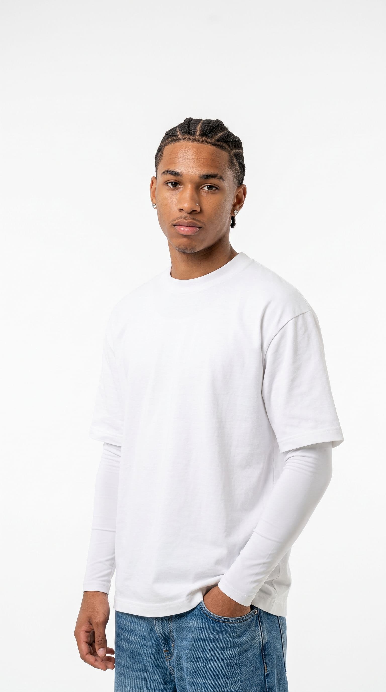 Oversize T-shirt (Blanc) - Cover