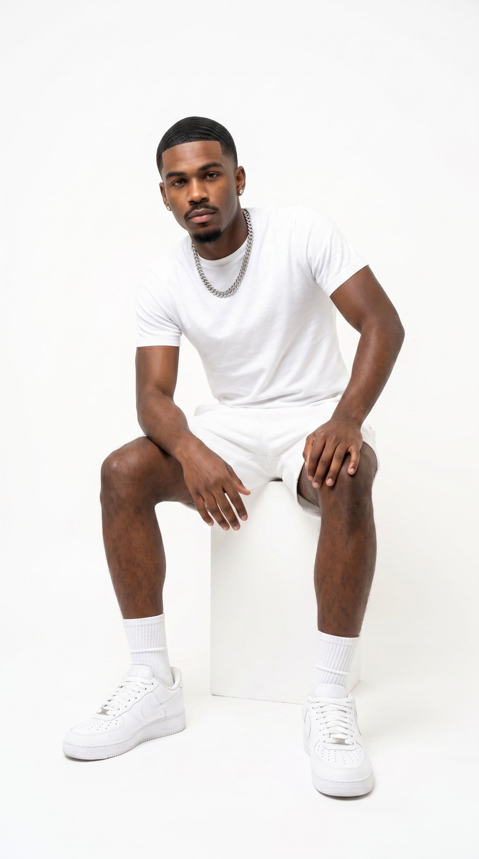 Blank Relaxed Sweatshorts (Blanc) - Cover